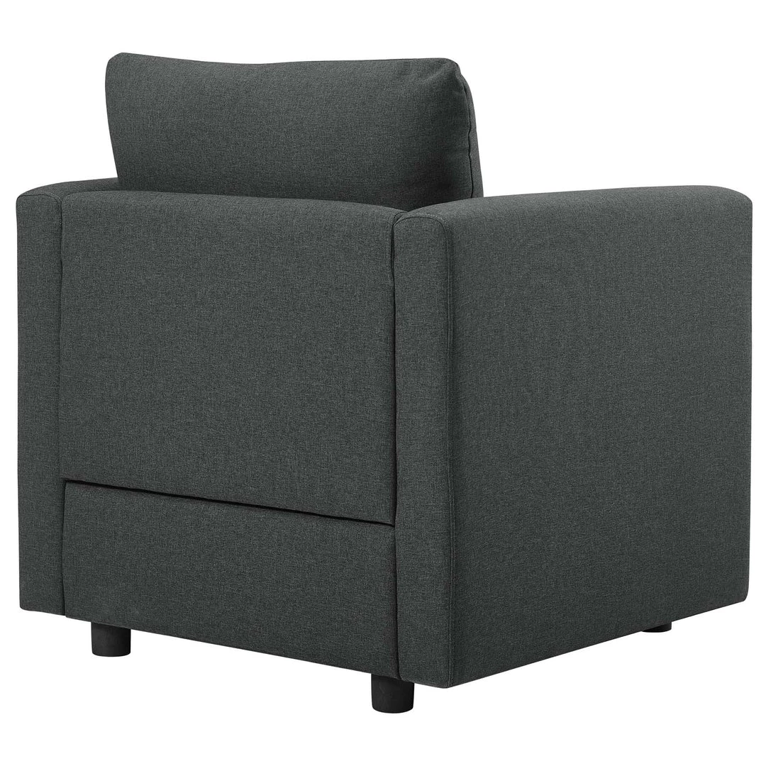 Modway Activate Upholstered Fabric Armchair Gray 3 Modway Activate Upholstered Fabric Armchair Gray