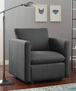 Modway Activate Upholstered Fabric Armchair Gray 15 Modway Activate Upholstered Fabric Armchair Gray