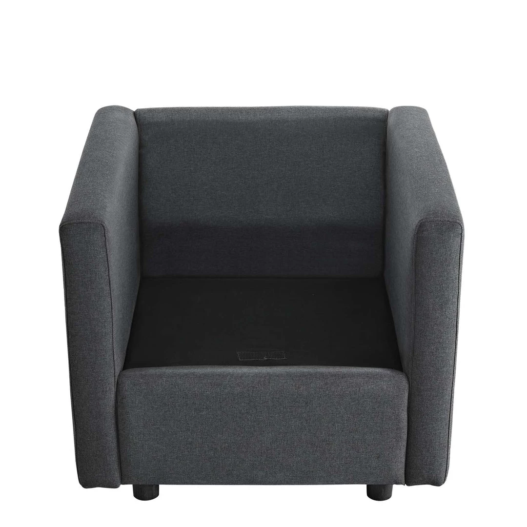 Modway Activate Upholstered Fabric Armchair Gray 8 Modway Activate Upholstered Fabric Armchair Gray