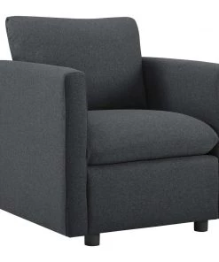 Modway Activate Upholstered Fabric Armchair Gray