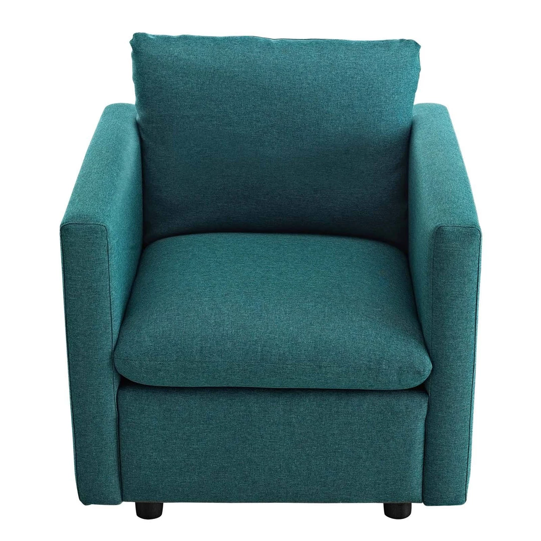 Modway Activate Upholstered Fabric Armchair Teal 9 Modway Activate Upholstered Fabric Armchair Teal