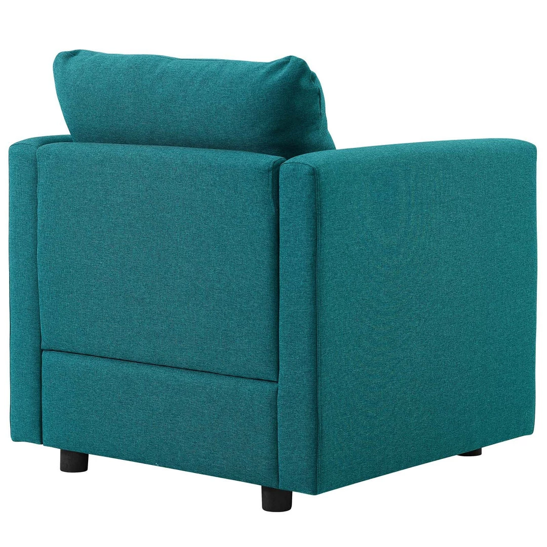 Modway Activate Upholstered Fabric Armchair Teal 3 Modway Activate Upholstered Fabric Armchair Teal