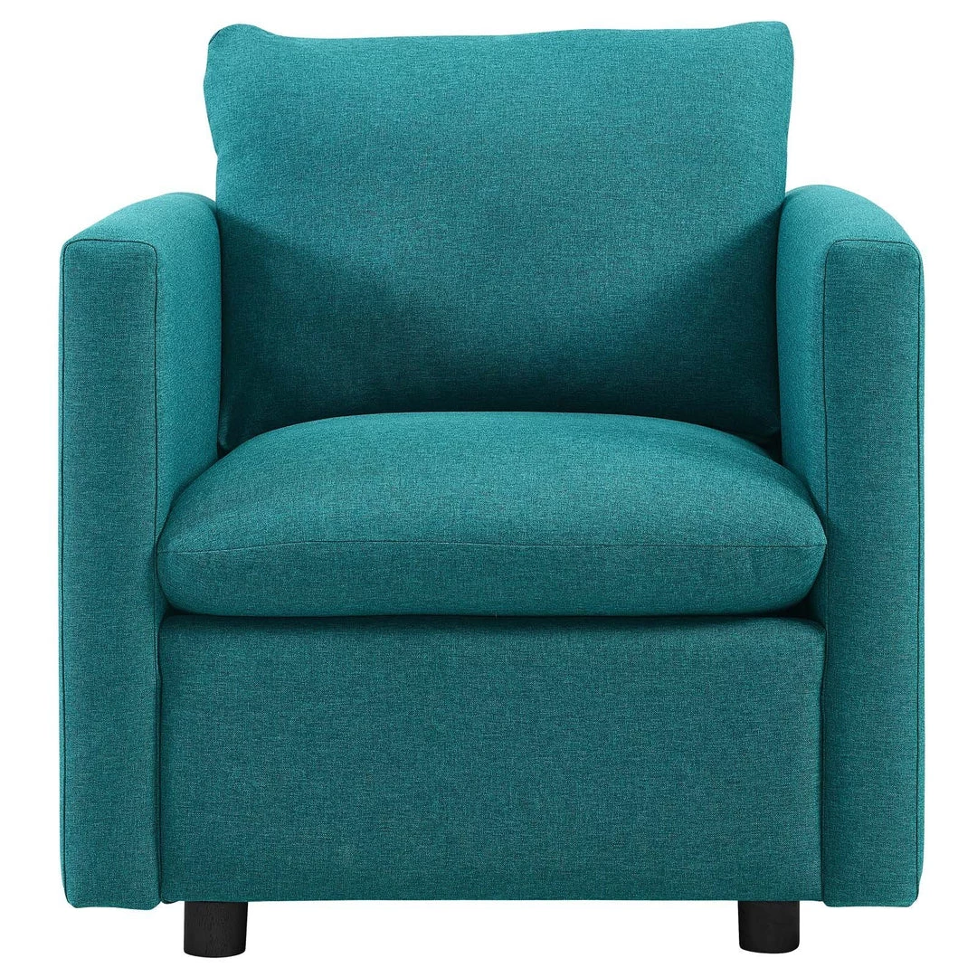 Modway Activate Upholstered Fabric Armchair Teal 4 Modway Activate Upholstered Fabric Armchair Teal