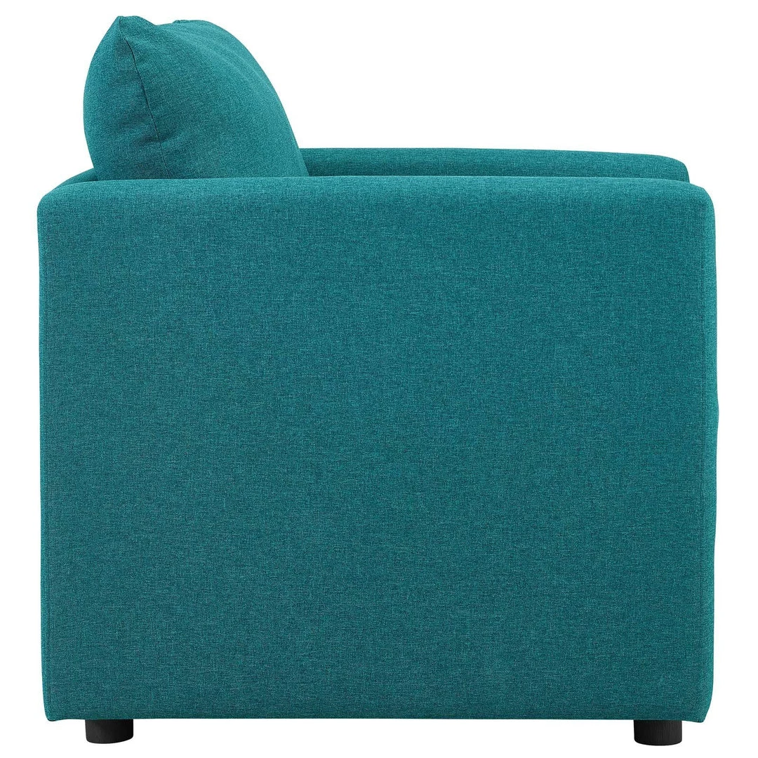 Modway Activate Upholstered Fabric Armchair Teal 2 Modway Activate Upholstered Fabric Armchair Teal