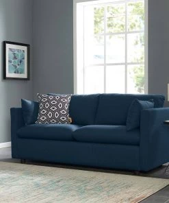 Modway Activate Upholstered Fabric Sofa Azure
