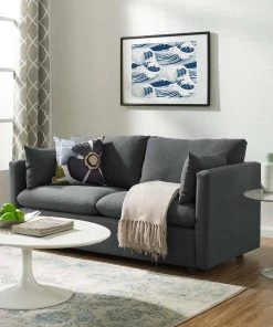 Modway Activate Upholstered Fabric Sofa Gray 13 Modway Activate Upholstered Fabric Sofa Gray