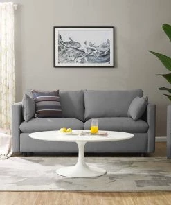 Modway Activate Upholstered Fabric Sofa Light Gray 12 Modway Activate Upholstered Fabric Sofa Light Gray