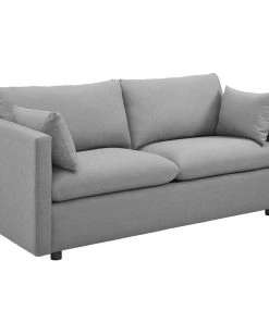 Modway Activate Upholstered Fabric Sofa Light Gray