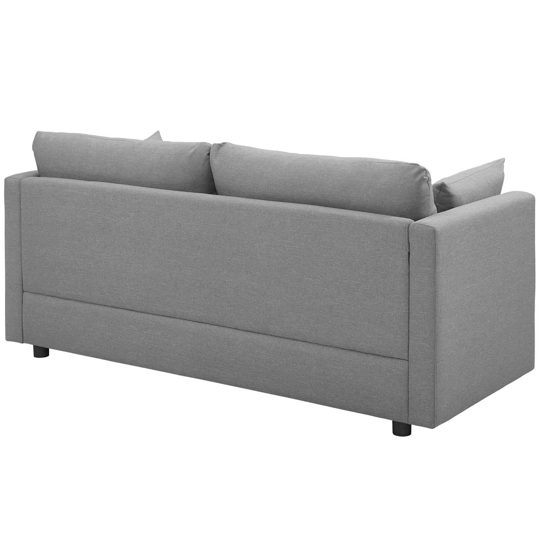 Modway Activate Upholstered Fabric Sofa Light Gray 3 Modway Activate Upholstered Fabric Sofa Light Gray