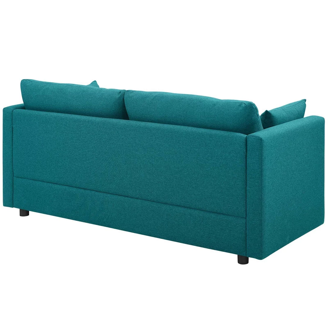 Modway Activate Upholstered Fabric Sofa Teal 3 Modway Activate Upholstered Fabric Sofa Teal