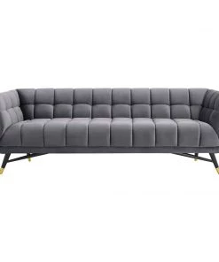 Modway Adept Performance Velvet Sofa Gray
