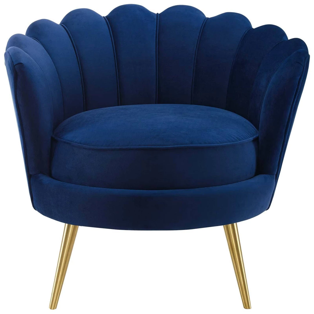 Modway Admire Accent Armchair Performance Velvet Set Of 2 Navy 5 Modway Admire Accent Armchair Performance Velvet Set Of 2 Navy