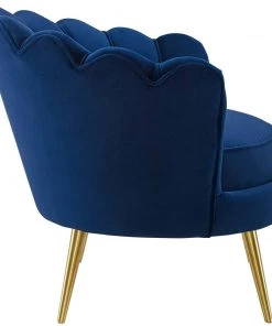 Modway Admire Accent Armchair Performance Velvet Set Of 2 Navy 9 Modway Admire Accent Armchair Performance Velvet Set Of 2 Navy