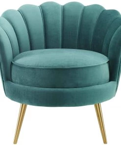 Modway Admire Accent Armchair Performance Velvet Set Of 2 Teal