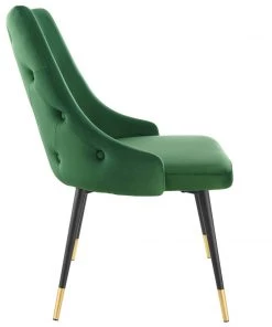 Modway Adorn Dining Side Chair Performance Velvet Set Of 2 Emerald