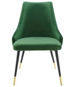 Modway Adorn Dining Side Chair Performance Velvet Set Of 2 Emerald