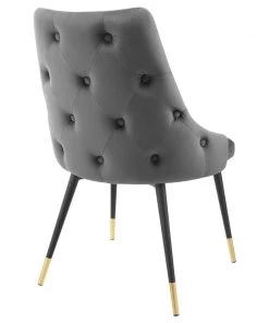 Modway Dining Chairs Adorn Dining Side Chair Performance Velvet Set Of 2 Gray