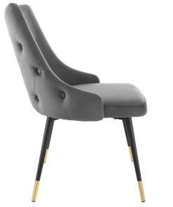 Modway Dining Chairs Adorn Dining Side Chair Performance Velvet Set Of 2 Gray