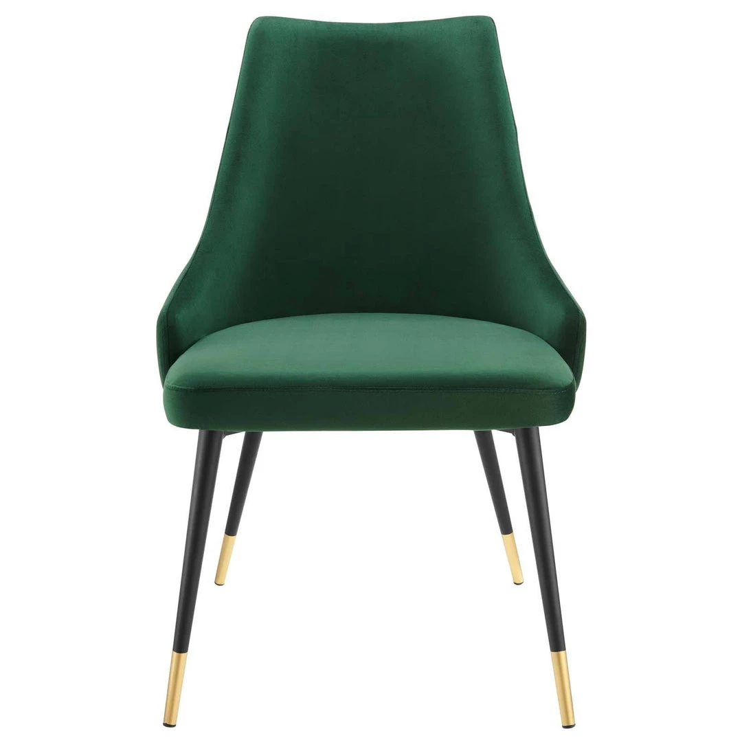 Modway Dining Chairs Adorn Dining Side Chair Performance Velvet Set Of 2 Green 5 Modway Dining Chairs Adorn Dining Side Chair Performance Velvet Set Of 2 Green