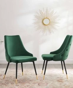 Modway Dining Chairs Adorn Dining Side Chair Performance Velvet Set Of 2 Green 14 Modway Dining Chairs Adorn Dining Side Chair Performance Velvet Set Of 2 Green