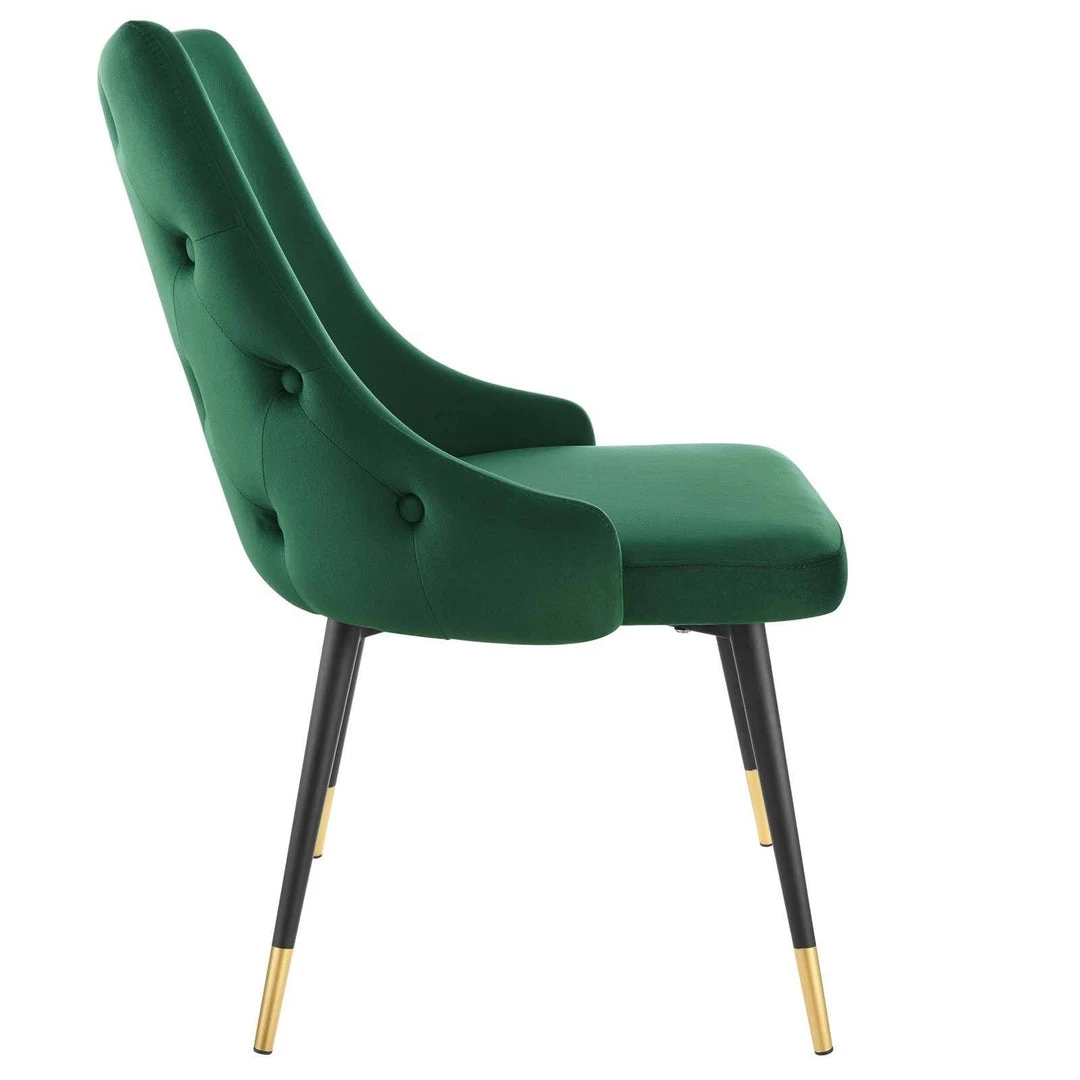 Modway Dining Chairs Adorn Dining Side Chair Performance Velvet Set Of 2 Green 3 Modway Dining Chairs Adorn Dining Side Chair Performance Velvet Set Of 2 Green