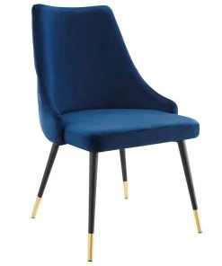 Modway Dining Chairs Adorn Dining Side Chair Performance Velvet Set Of 2 Navy
