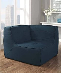 Modway Sectionals Align Upholstered Fabric Corner Sofa Azure