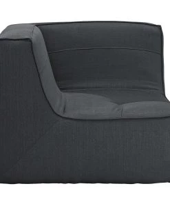 Modway Align Upholstered Fabric Corner Sofa Charcoal
