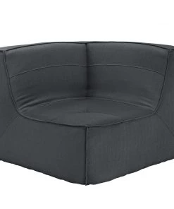 Modway Align Upholstered Fabric Corner Sofa Charcoal