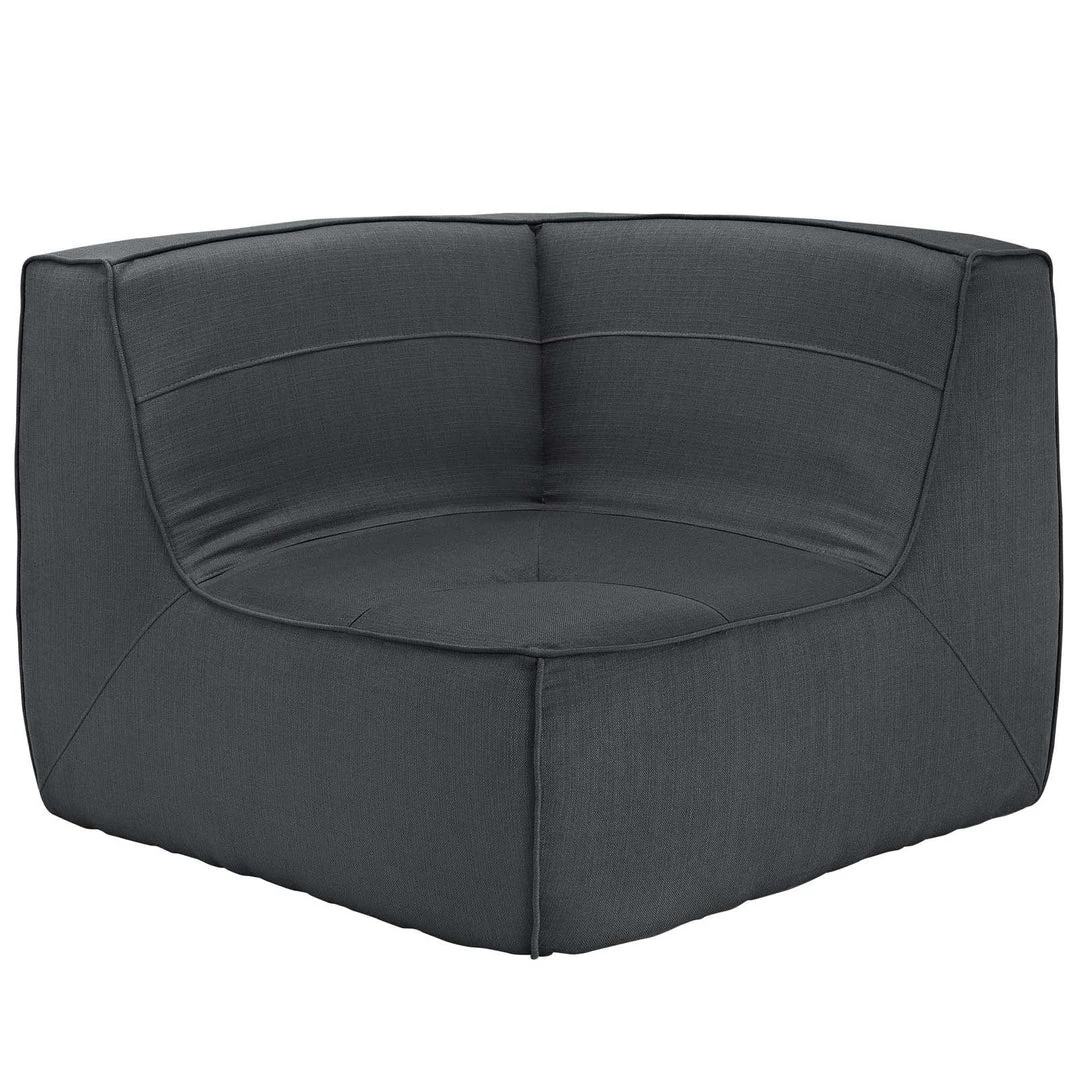Modway Align Upholstered Fabric Corner Sofa Charcoal 1 Modway Align Upholstered Fabric Corner Sofa Charcoal