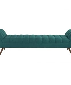 Modway Benches Amour 48" Tufted Button Entryway Performance Velvet Bench Dusty Rose 10 Modway Benches Amour 48