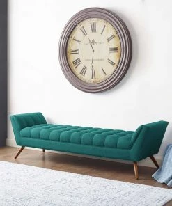 Modway Benches Amour 48" Tufted Button Entryway Performance Velvet Bench Dusty Rose 12 Modway Benches Amour 48