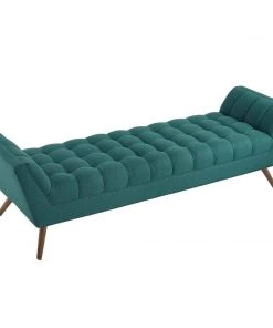 Modway Benches Amour 48" Tufted Button Entryway Performance Velvet Bench Dusty Rose