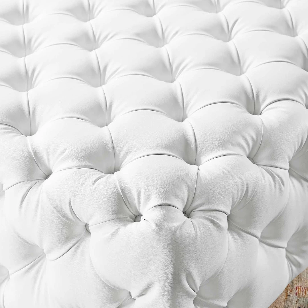 Modway Ottomans Amour Tufted Button Large Square Faux Leather Ottoman White 5 Modway Ottomans Amour Tufted Button Large Square Faux Leather Ottoman White