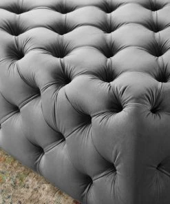 Modway Amour Tufted Button Large Square Performance Velvet Ottoman Gray 11 Modway Amour Tufted Button Large Square Performance Velvet Ottoman Gray