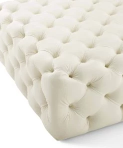 Modway Amour Tufted Button Large Square Performance Velvet Ottoman Ivory 11 Modway Amour Tufted Button Large Square Performance Velvet Ottoman Ivory