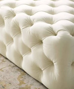 Modway Amour Tufted Button Large Square Performance Velvet Ottoman Ivory 12 Modway Amour Tufted Button Large Square Performance Velvet Ottoman Ivory