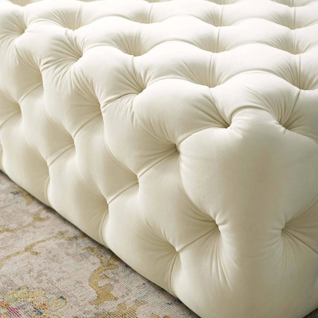 Modway Amour Tufted Button Large Square Performance Velvet Ottoman Ivory 5 Modway Amour Tufted Button Large Square Performance Velvet Ottoman Ivory
