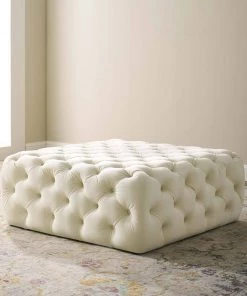 Modway Amour Tufted Button Large Square Performance Velvet Ottoman Ivory 13 Modway Amour Tufted Button Large Square Performance Velvet Ottoman Ivory