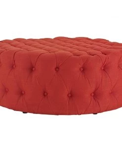 Modway Ottomans Amour Upholstered Fabric Ottoman Atomic Red