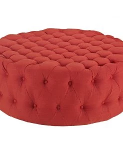 Modway Ottomans Amour Upholstered Fabric Ottoman Atomic Red