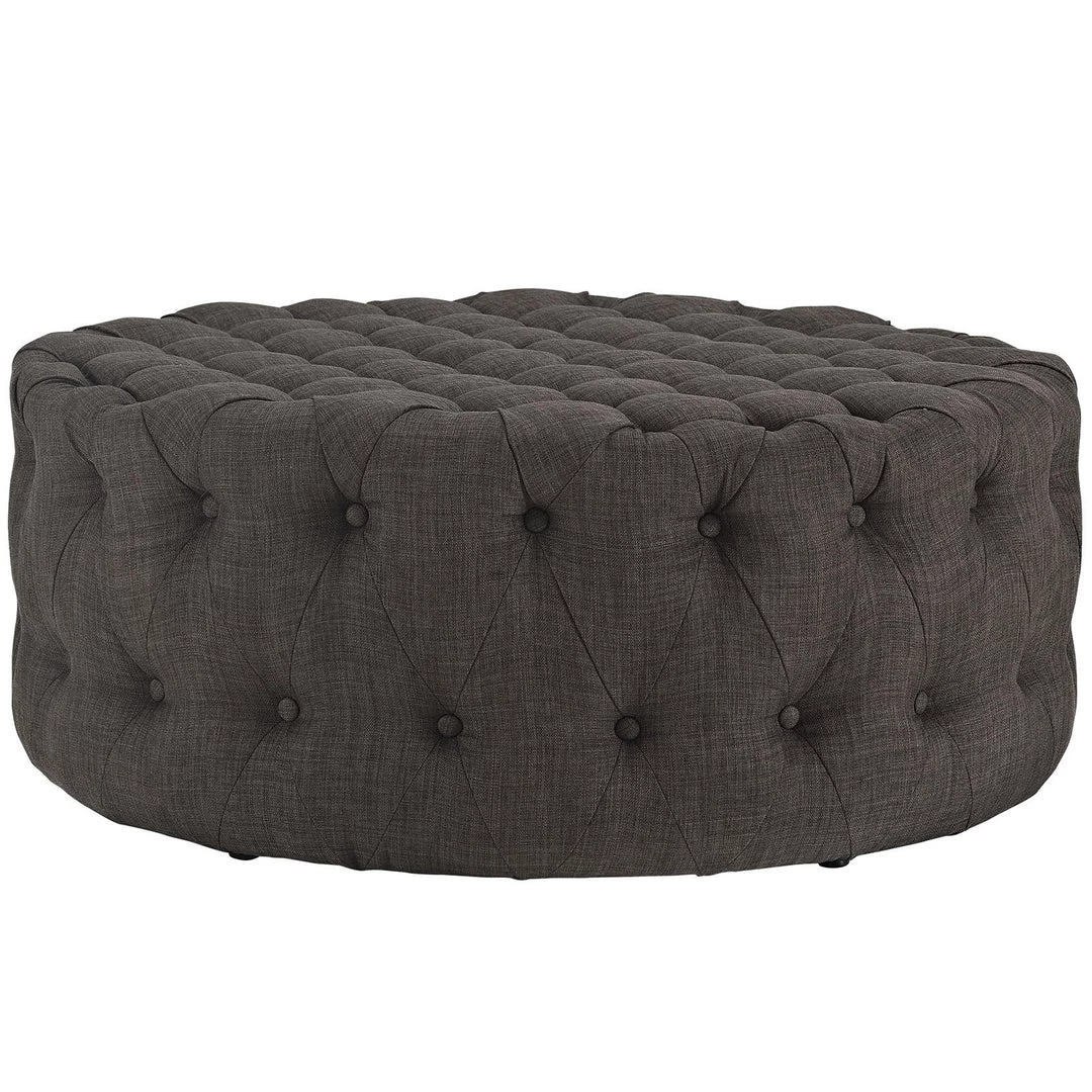 Modway Amour Upholstered Fabric Ottoman Brown 2 Modway Amour Upholstered Fabric Ottoman Brown