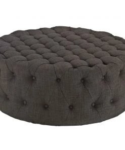 Modway Amour Upholstered Fabric Ottoman Brown