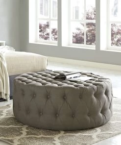 Modway Amour Upholstered Fabric Ottoman Granite Ottomans