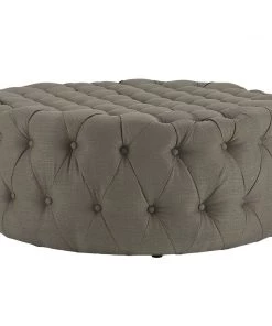Modway Amour Upholstered Fabric Ottoman Granite Ottomans