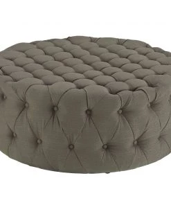 Modway Amour Upholstered Fabric Ottoman Granite Ottomans