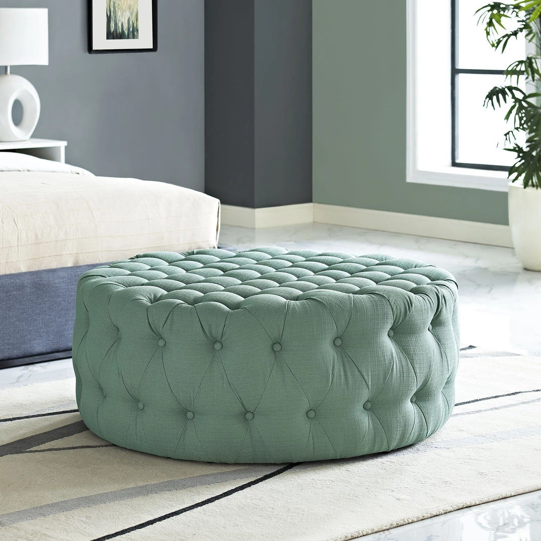 Modway Amour Upholstered Fabric Ottoman Laguna 5 Modway Amour Upholstered Fabric Ottoman Laguna