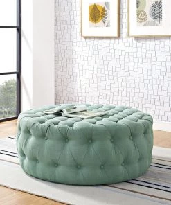 Modway Amour Upholstered Fabric Ottoman Laguna 9 Modway Amour Upholstered Fabric Ottoman Laguna