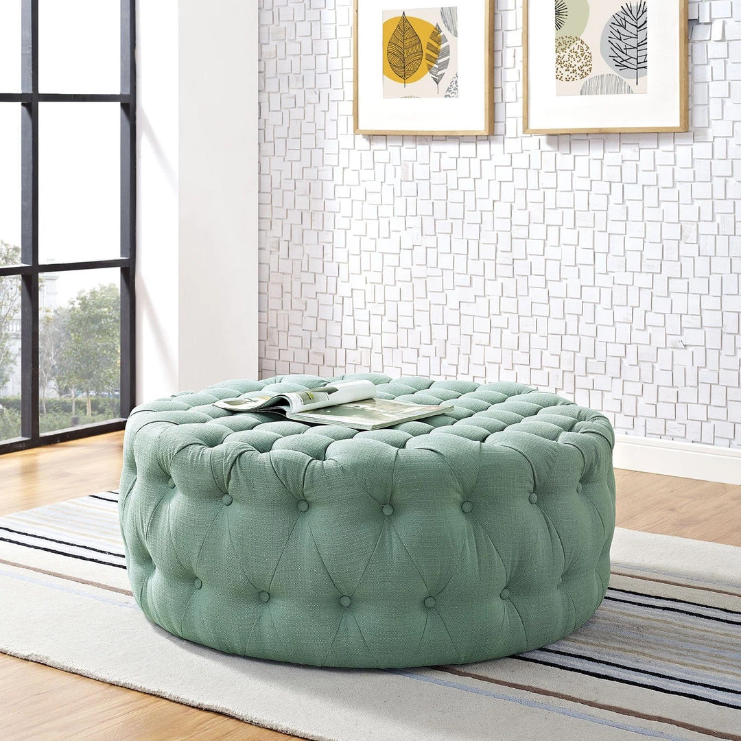 Modway Amour Upholstered Fabric Ottoman Laguna 4 Modway Amour Upholstered Fabric Ottoman Laguna