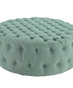 Modway Amour Upholstered Fabric Ottoman Laguna